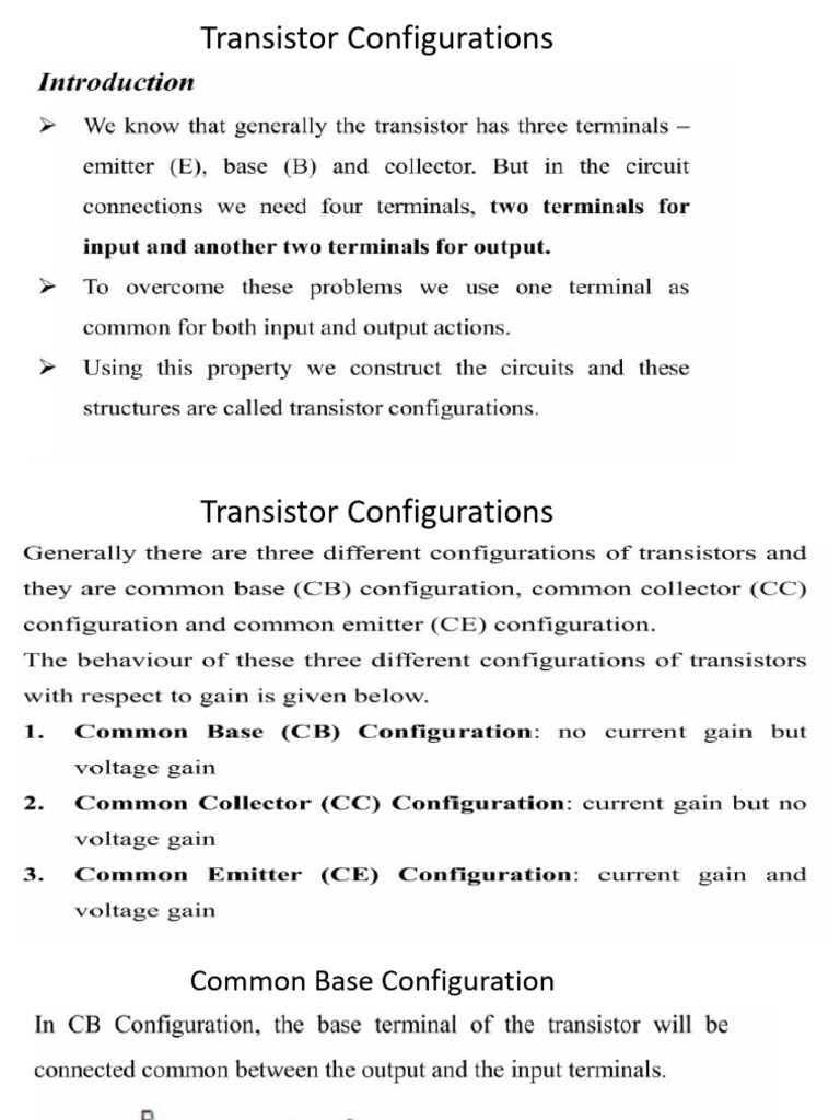 CB CC Configurations | PDF