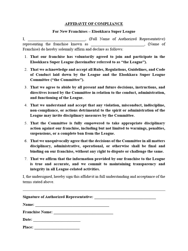 Affidavit of Compliance 2 | PDF