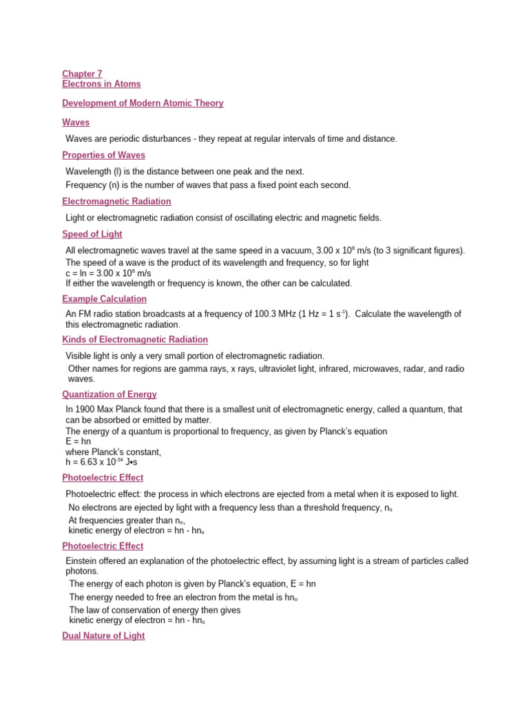 Understanding Electromagnetic Waves and Atoms | PDF | Atomic Orbital ...