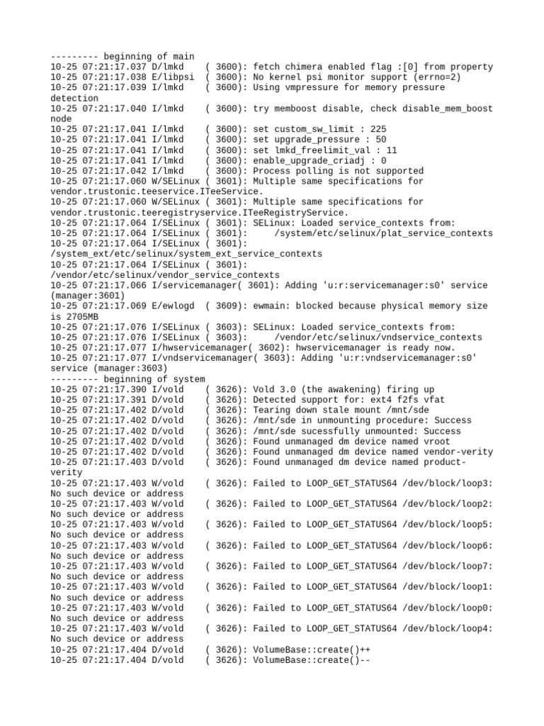 Logcat Prev CSC Log | PDF | Computing | Operating System Technology