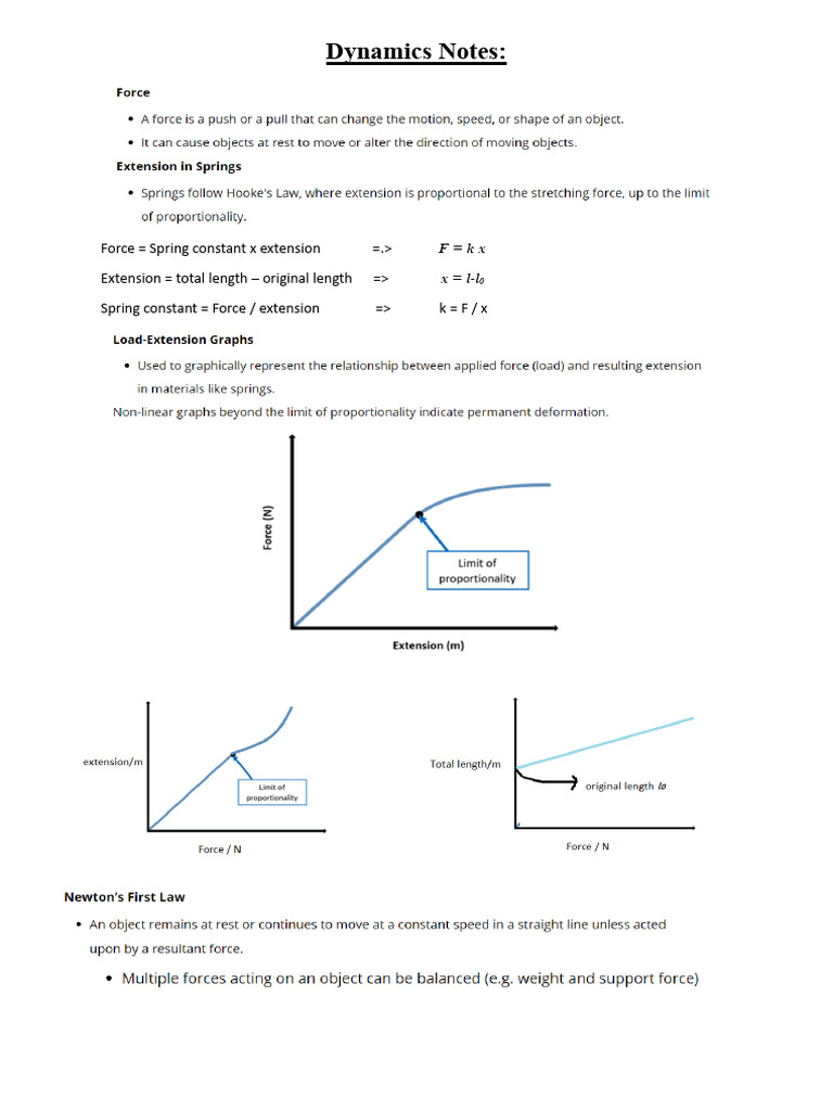 Dynamics Notes | PDF