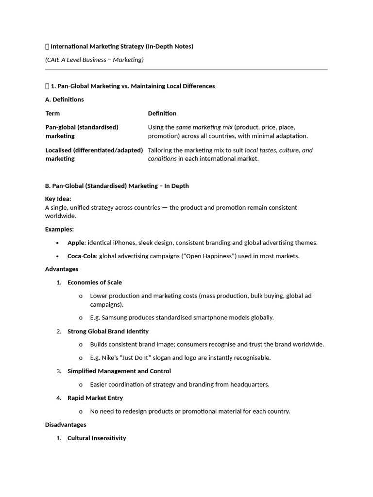 Global Marketing Strategies Explained | PDF | Brand | Franchising