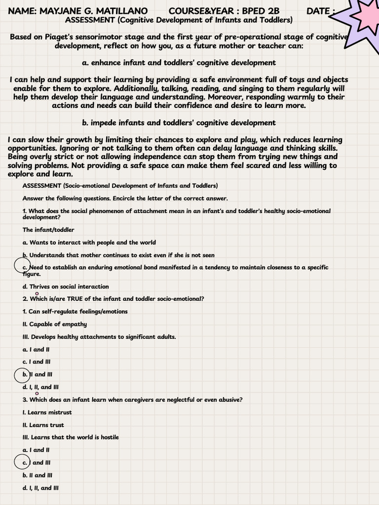 ASSESSMENT (Cognitive Development of Infants and Toddlers) - 20251107 ...