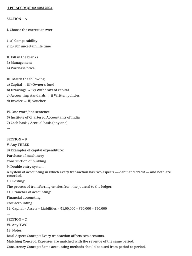 Accounting Concepts and Journal Entries Guide | PDF | Debits And ...