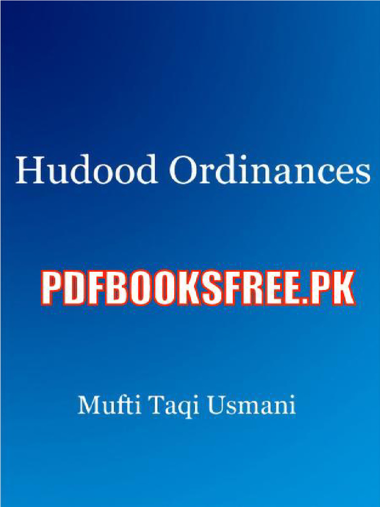 Hudud Ordinances and Islamization in Pakistan | PDF | Sharia | Criminal Law