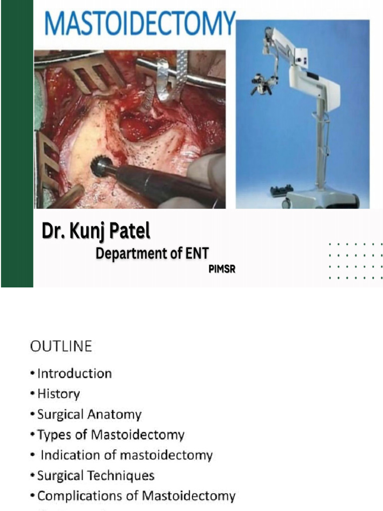 Mastoid Ectomy | PDF