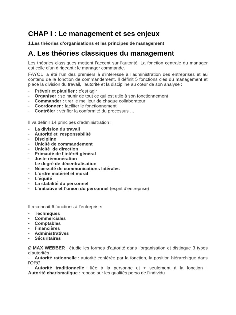 Enjeux et théories du management | PDF | Motivation | Motivant