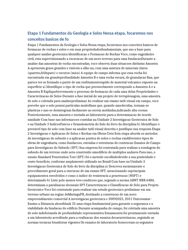Fundamentos de Geologia e Solos para Engenharia | PDF | Solo ...