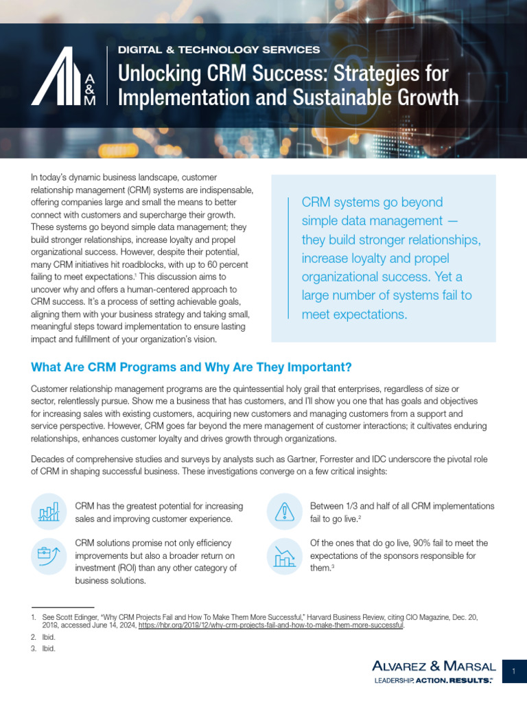 CRM Success Strategies for Growth | PDF | Customer Relationship ...