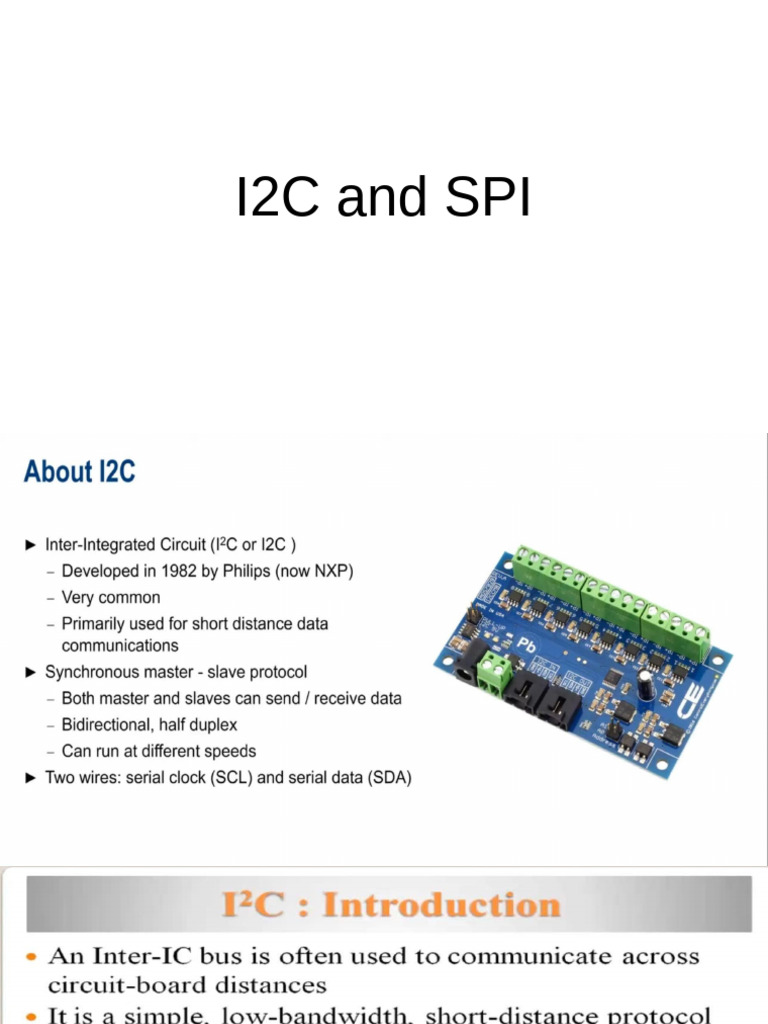 I2C and SPI | PDF