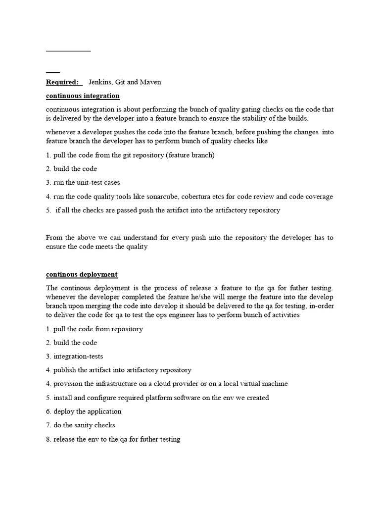 Jenkins CI/CD Pipeline Setup Guide | PDF | Software Repository ...