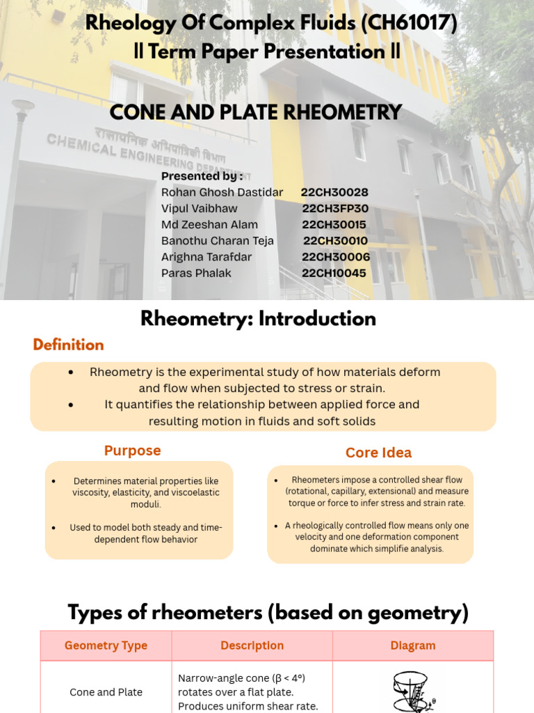 Cone and Plate Rheometry Explained | PDF | Viscoelasticity | Rheology