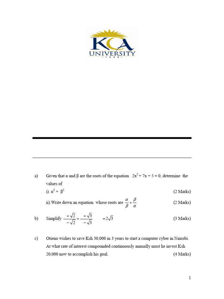Mathematics Exam Questions 2011/2012 | PDF | Equations | Trigonometric ...