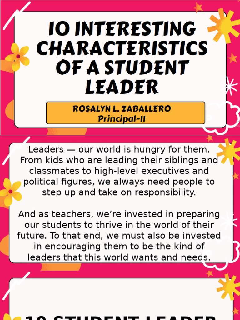 Essential Qualities of Student Leaders | PDF | Leadership | Behavioural ...