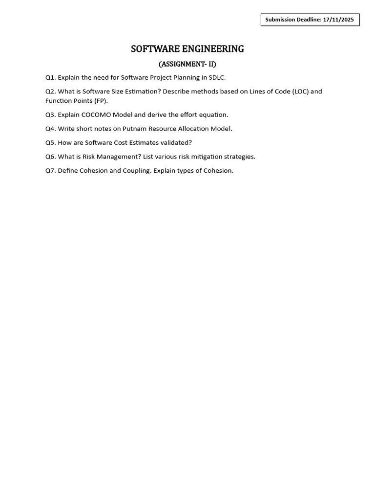 SE Assignment 2 | PDF