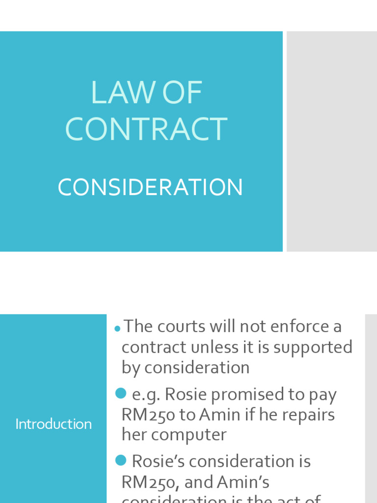 Consideration | PDF | Consideration | Justice