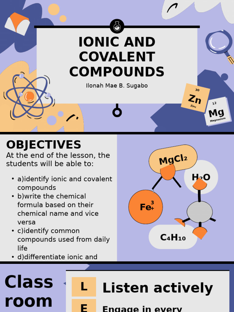 Ionic and Covalent Compounds Guide | PDF | Chemical Compounds | Ion