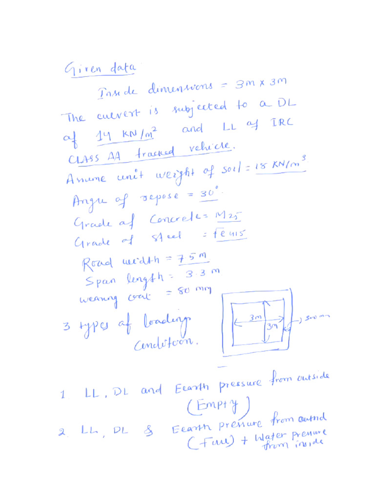 Design of A Box Culvert | PDF