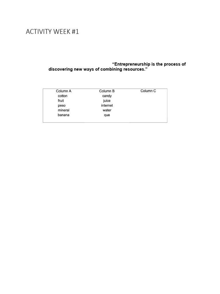 Activity Week | PDF
