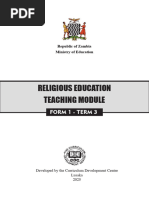 Form 1 Religious Education Module 2025 | PDF | Learning | Faith