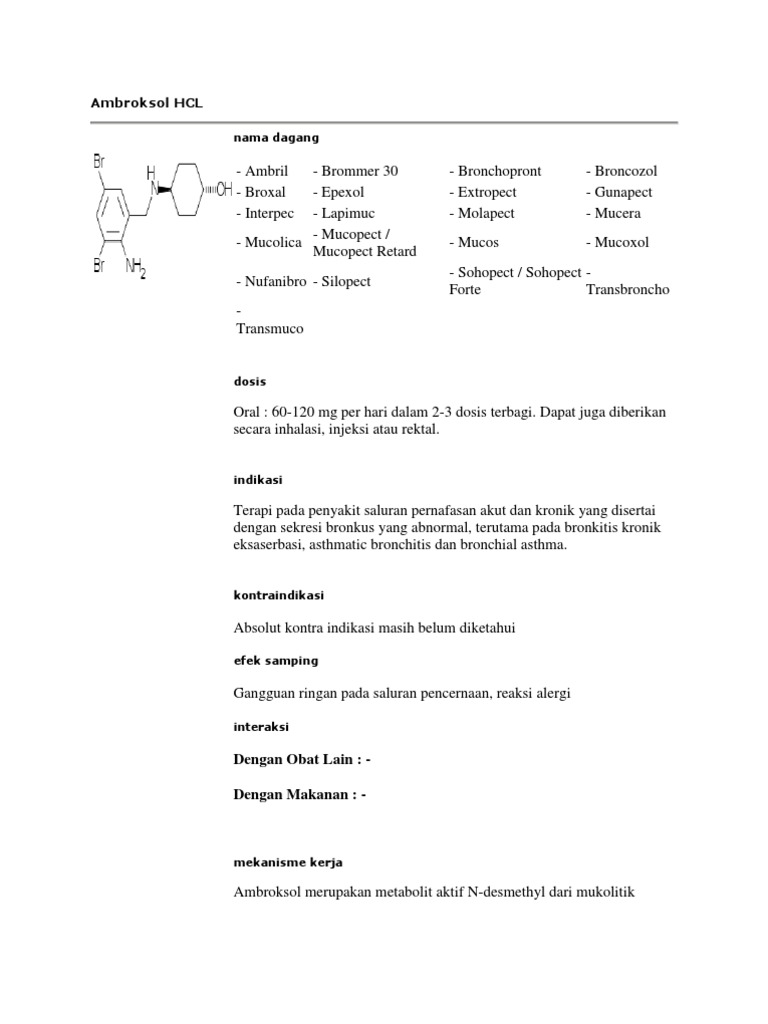 Ambroksol | PDF | Pulmonologi | Sistem Pernapasan