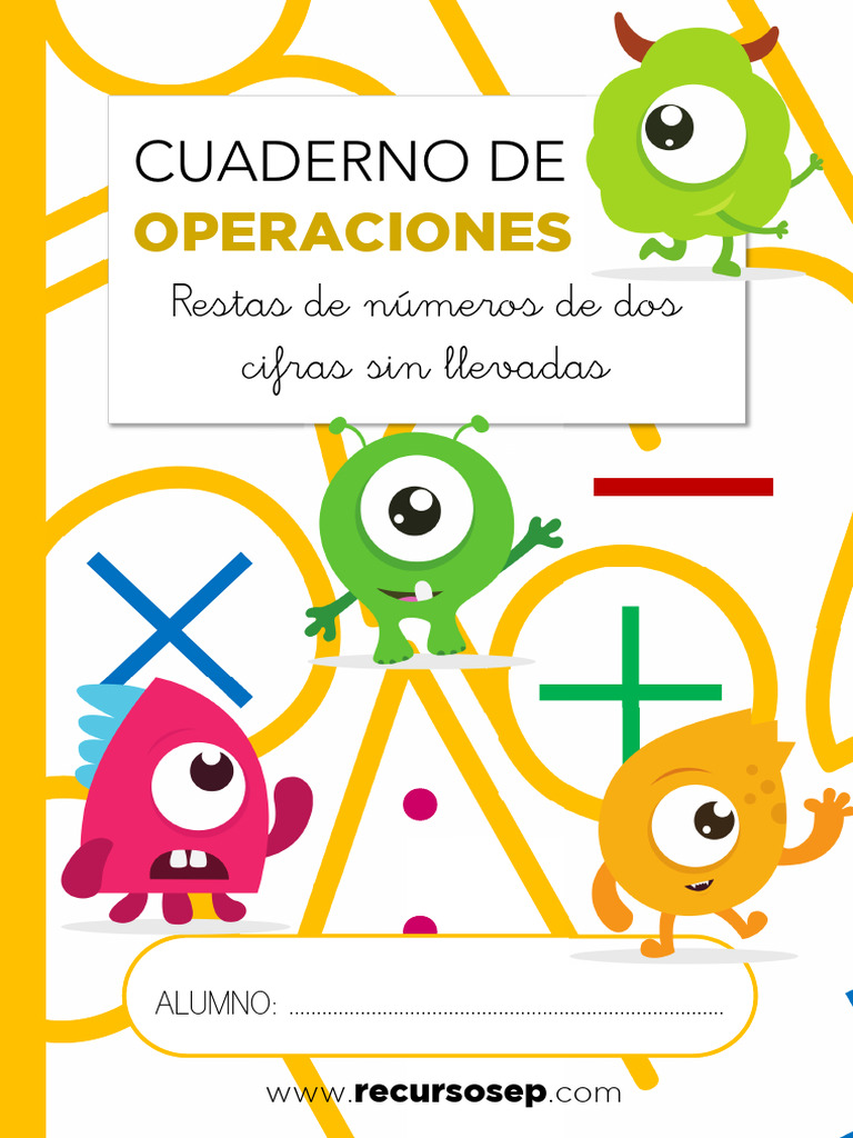 Restas de dos cifras sin llevadas | PDF