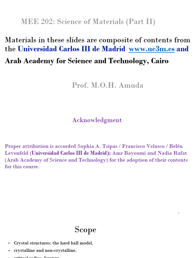 Understanding Crystal Structures and Materials | PDF | Dislocation ...