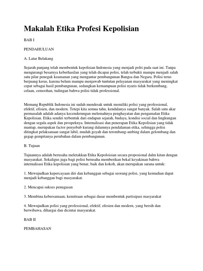 Makalah Etika Profesi