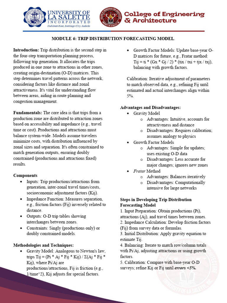 Fratar Method in Trip Distribution | PDF | Applied Mathematics