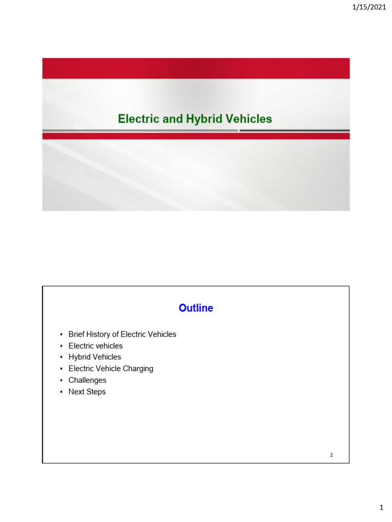 Electric and Hybrid Vehicles Overview | PDF | Hybrid Electric Vehicle ...