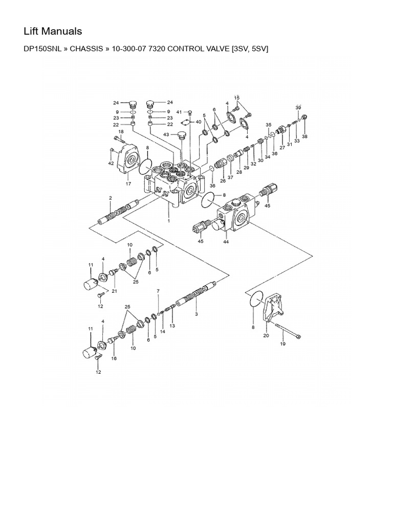 DP150SNL Control Valve Parts List | PDF | Hydraulics | Gas Technologies