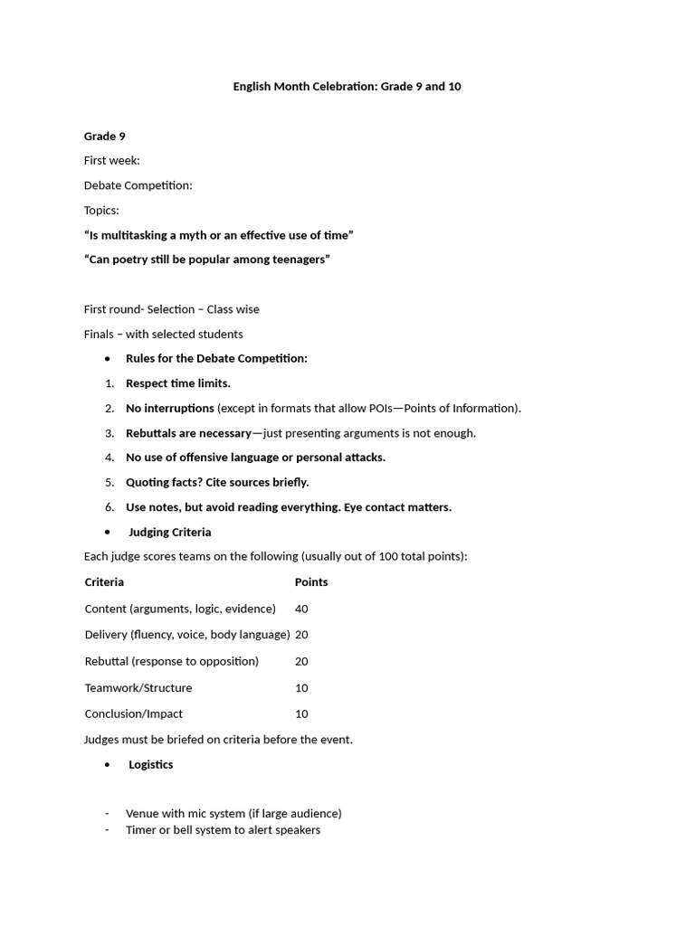 English Month Compile | PDF