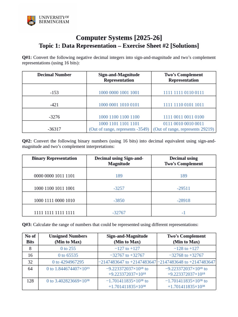 Data Representation Solutions for 2025-26 | PDF | Mathematics | Encodings