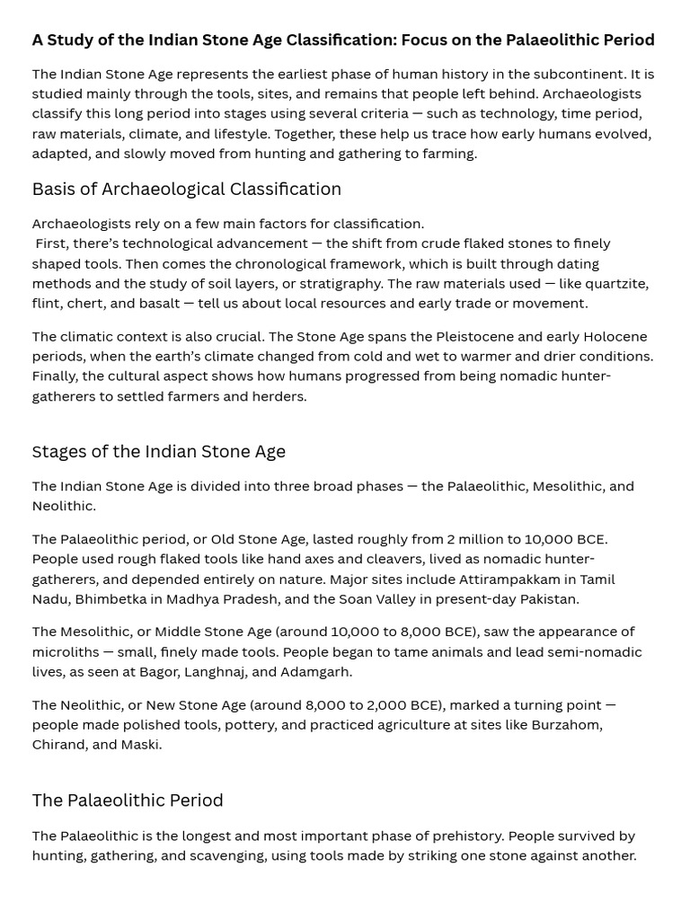 Write Up 2 | PDF | Paleolithic | Stone Age