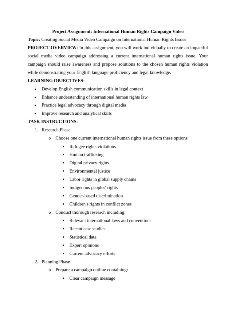 Project Assignment - Final Examination | PDF | English Language ...