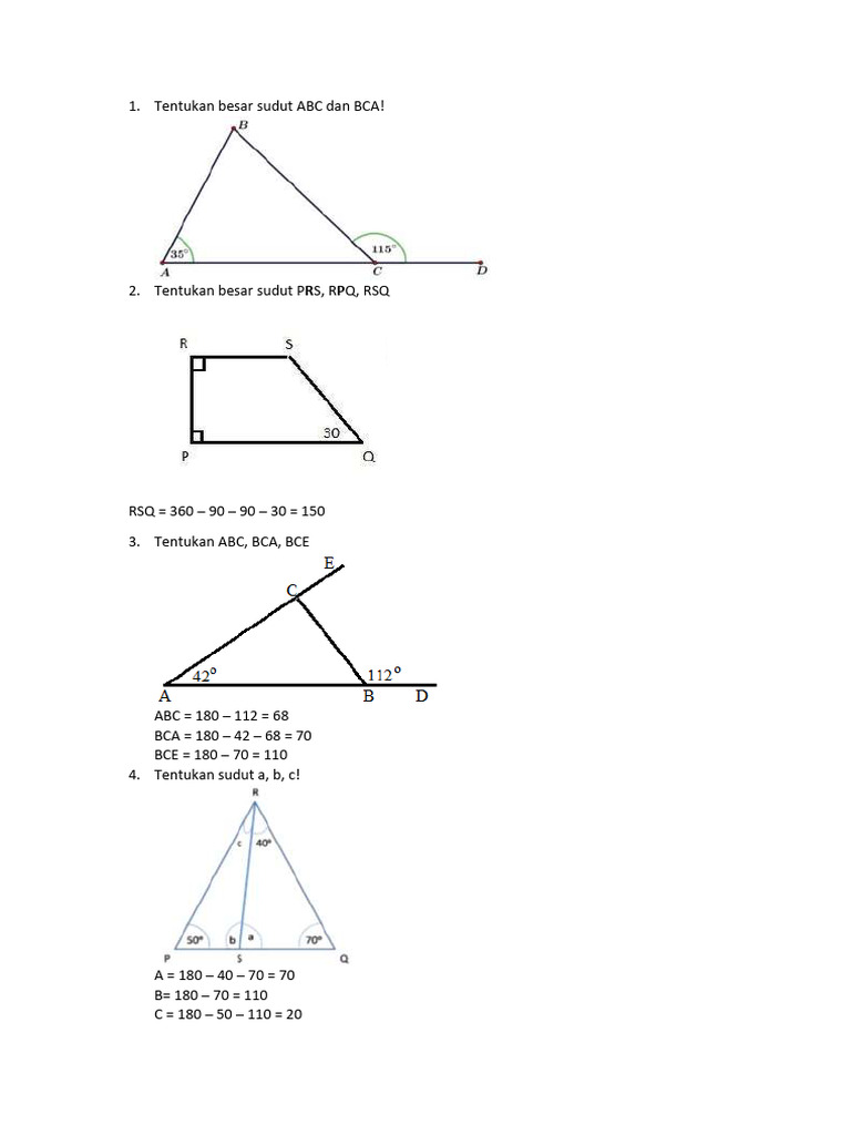 Calculate Angles in Triangles | PDF
