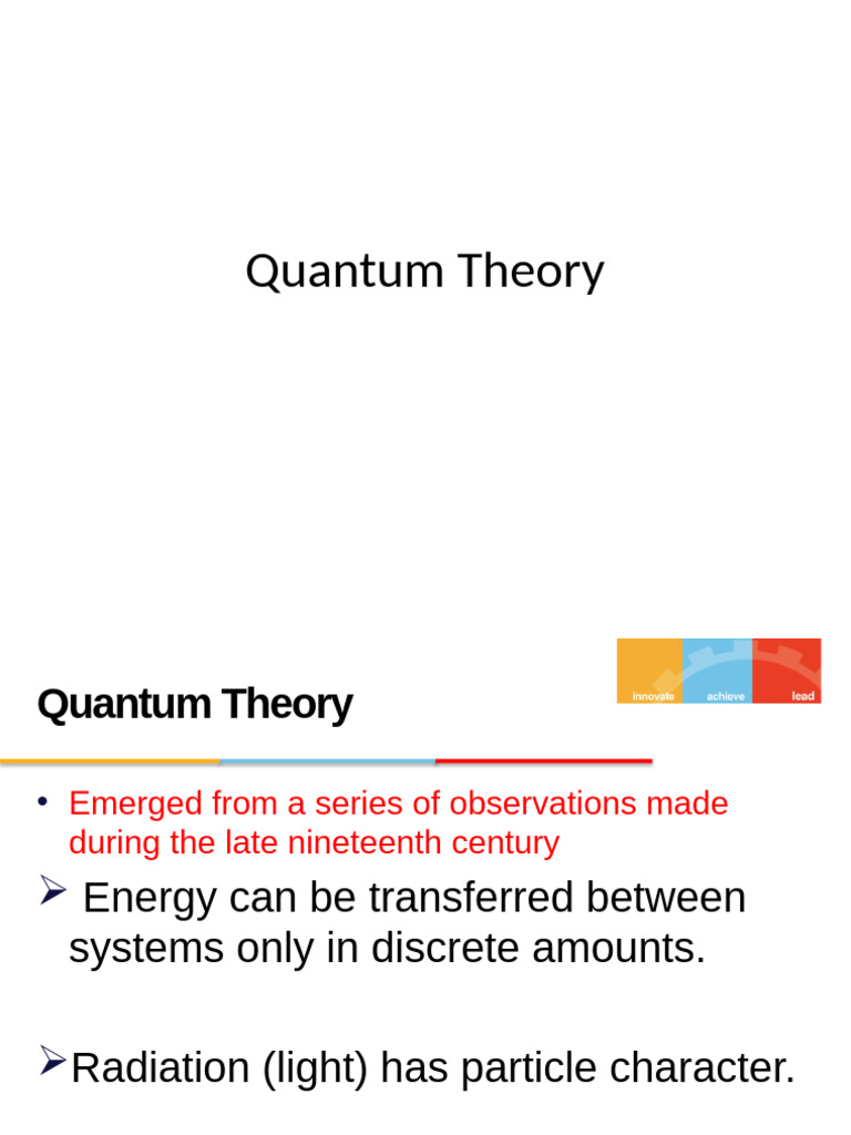 Quantum Theory Class | PDF | Electromagnetic Radiation | Electron