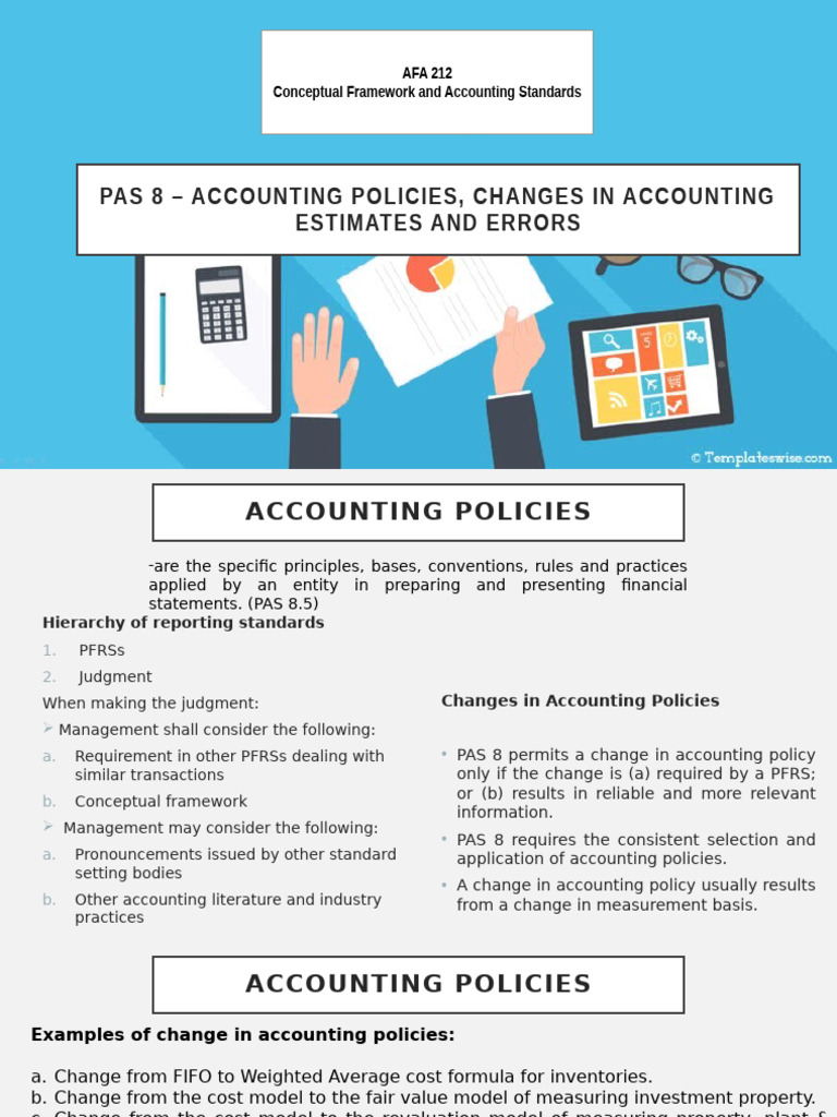 PAS 8: Accounting Policies & Changes | PDF | Accounting | Fair Value