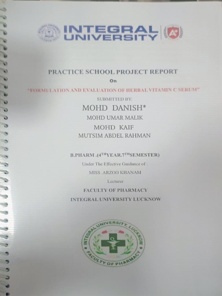 Report Practice School | PDF
