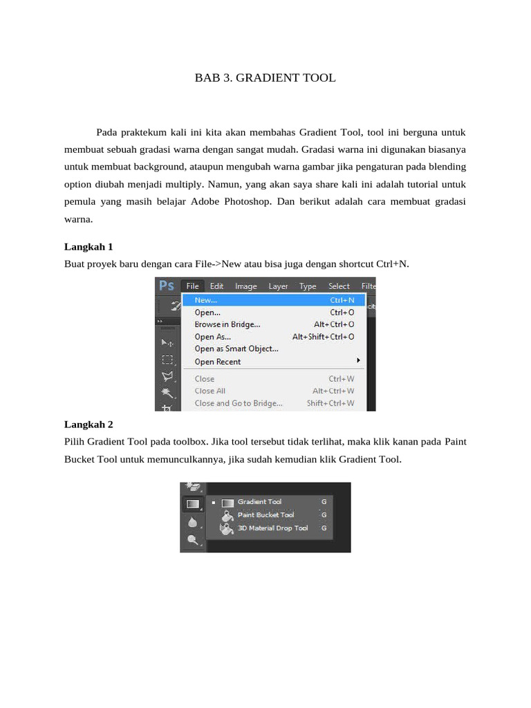 Tutorial Gradient Tool di Photoshop | PDF