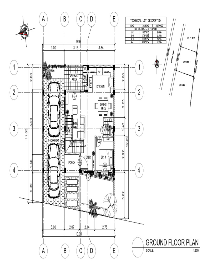 Ground Floor Plan Design 1:30M | PDF