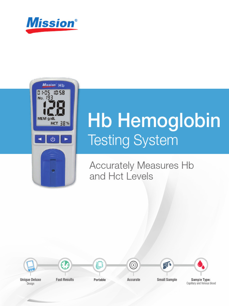 Mission Hb Meter User Manual | PDF | Physiology | Clinical Medicine