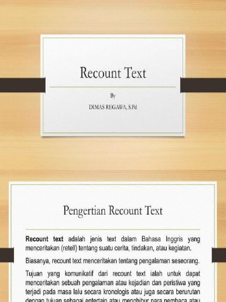 Recount Text | PDF