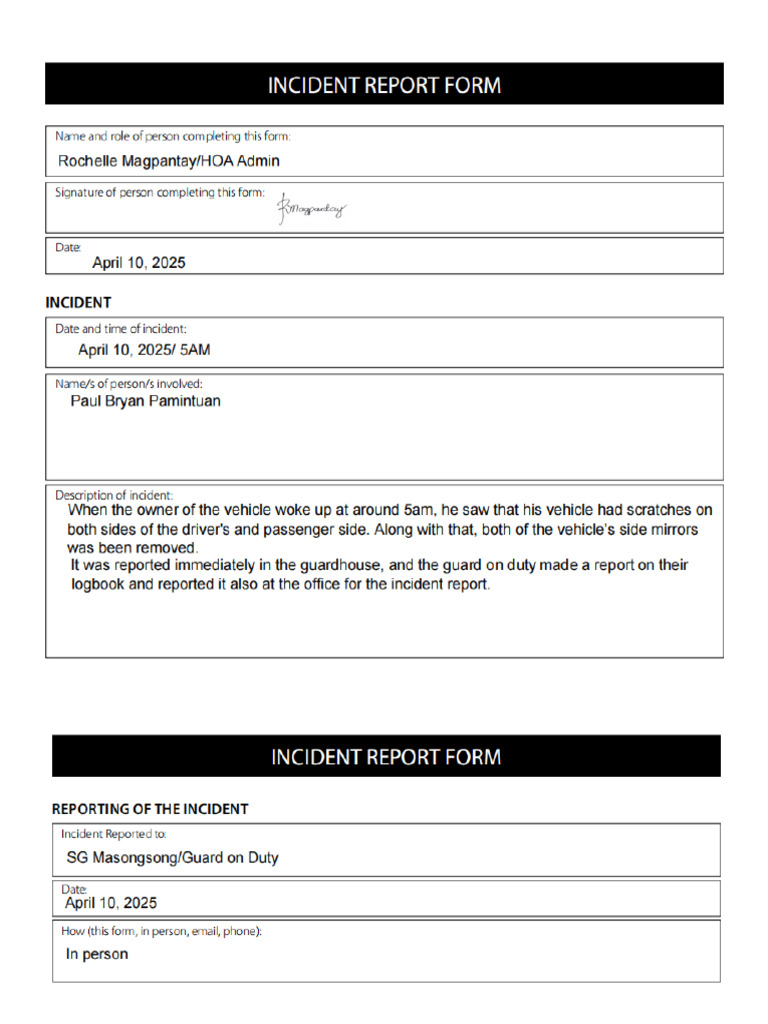 Incident-Report-Sir-Pamintuan 250414 165712 | PDF