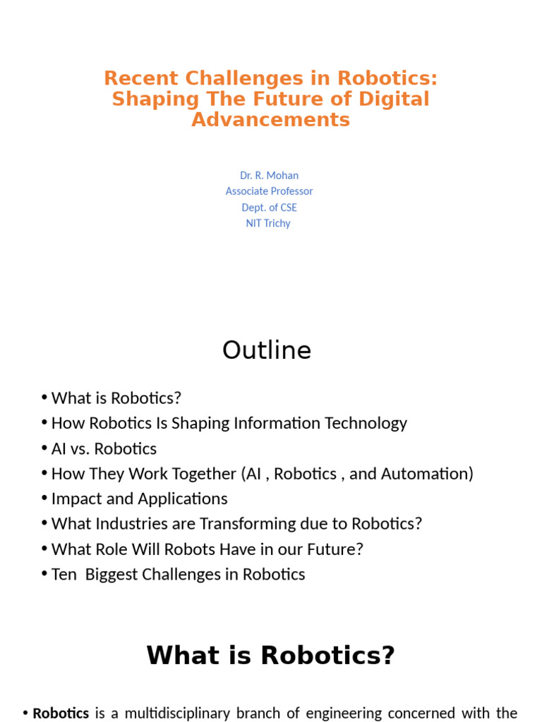 Robotics Final | PDF | Robot | Robotics