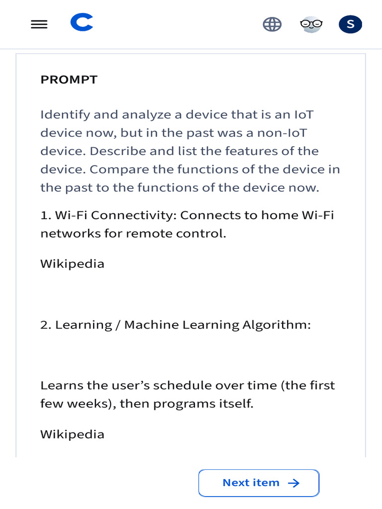 Module 1 Peer Review Identify and Analyze a Device Coursera | PDF