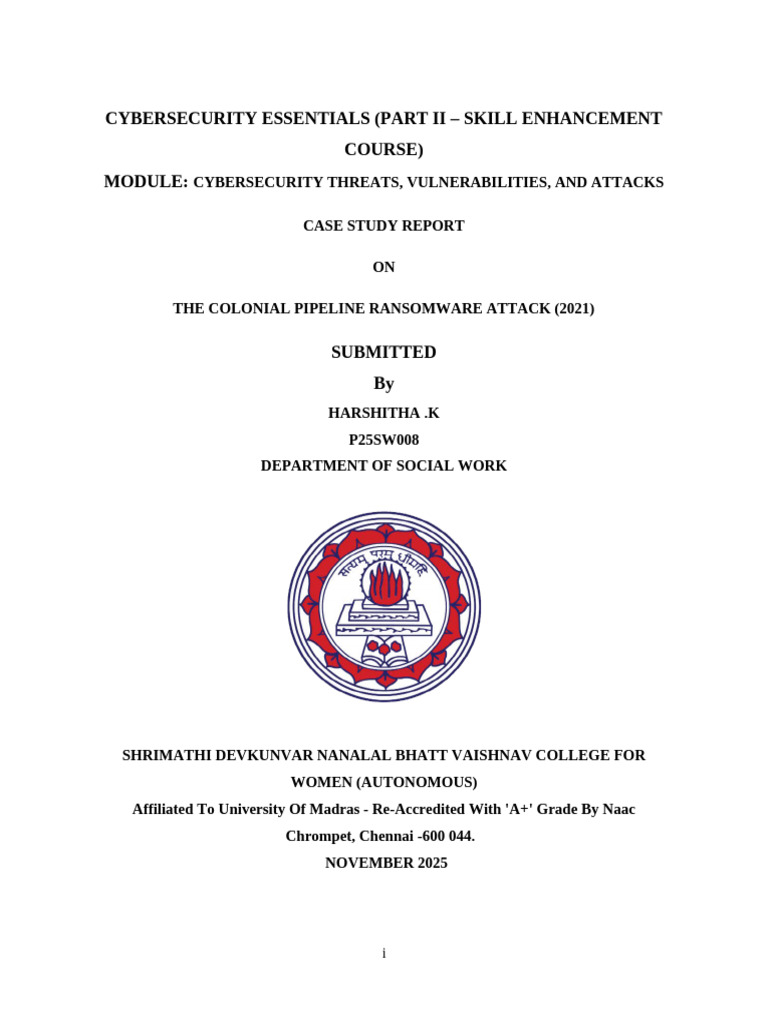 Case Study Report Final | PDF | Security | Computer Security