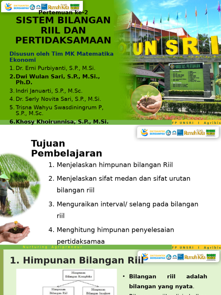 Bilangan Riil dan Pertidaksamaan Matematika | PDF