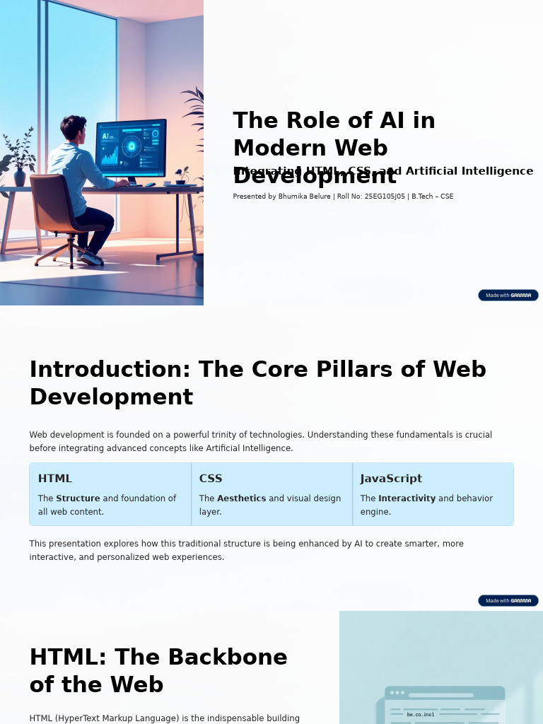 AI's Impact on Web Development | PDF | World Wide Web | Internet & Web