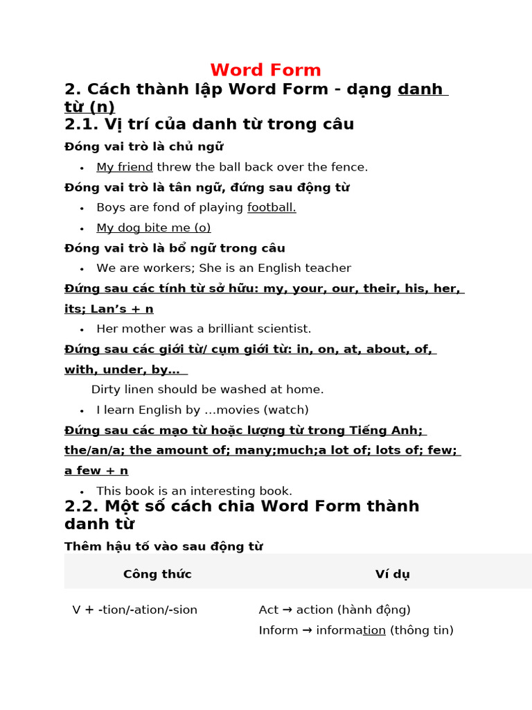 Word Form LT | PDF